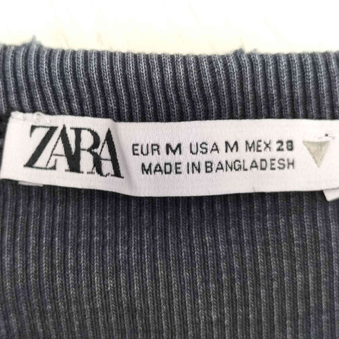 ザラ ZARA ダメージ加工 リブタンクトップ レディース import:M