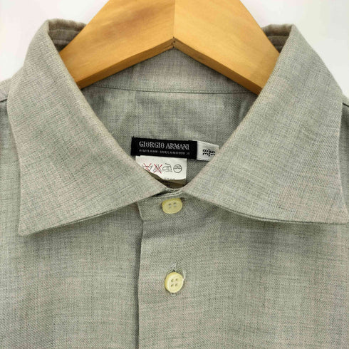 ジョルジオアルマーニ Giorgio Armani 90s 黒タグ イタリア製 L/S レギュラーカラーシャツ メンズ 38/15