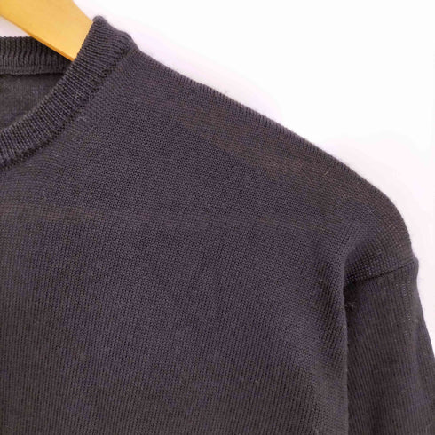エンポリオアルマーニ EMPORIO ARMANI 90s イタリア製 ロゴ刺繍 メリノウール クルーネックニット メンズ EUR:46