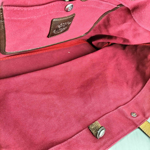 ビームス BEAMS ハンドルレザー キャンバストートバッグ メンズ