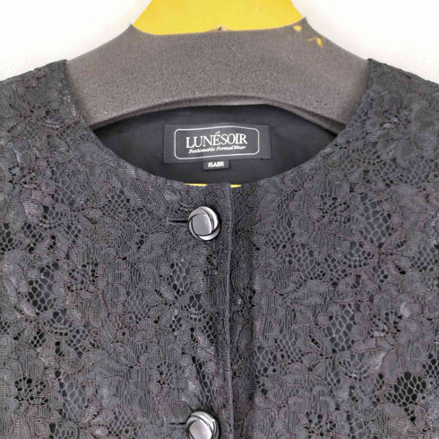 LUNESOIR レース ノーカラージャケット レディース 15ABR