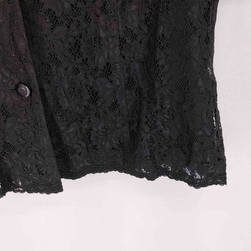 LUNESOIR レース ノーカラージャケット レディース 15ABR
