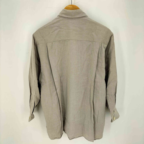 アルマーニコレツィオーニ ARMANI COLLEZIONI 80s~90s 白タグ イタリア製 ストライプ L/S レギュラーカラーシャツ メンズ import:S