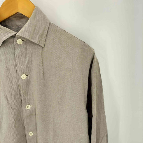 アルマーニコレツィオーニ ARMANI COLLEZIONI 80s~90s 白タグ イタリア製 ストライプ L/S レギュラーカラーシャツ メンズ import:S