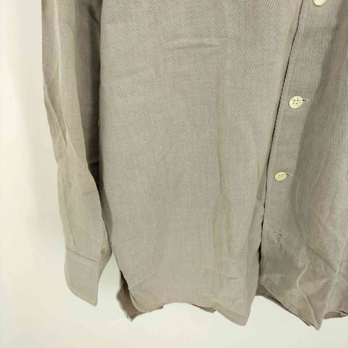 アルマーニコレツィオーニ ARMANI COLLEZIONI 80s~90s 白タグ イタリア製 ストライプ L/S レギュラーカラーシャツ メンズ import:S