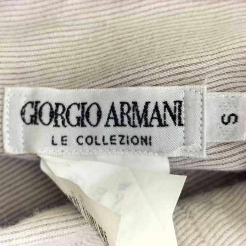 アルマーニコレツィオーニ ARMANI COLLEZIONI 80s~90s 白タグ イタリア製 ストライプ L/S レギュラーカラーシャツ メンズ import:S