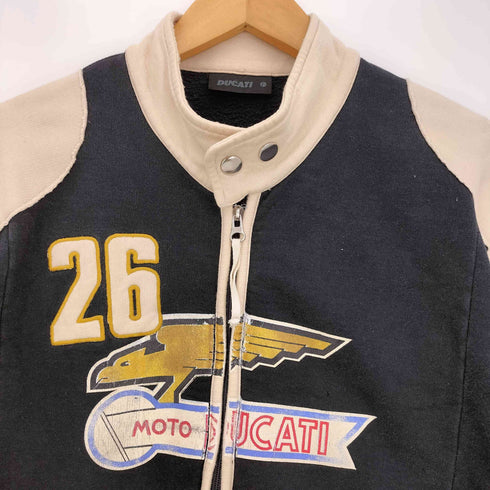 DUCATI スウェット地 シングルライダースジャケット レディース import:S