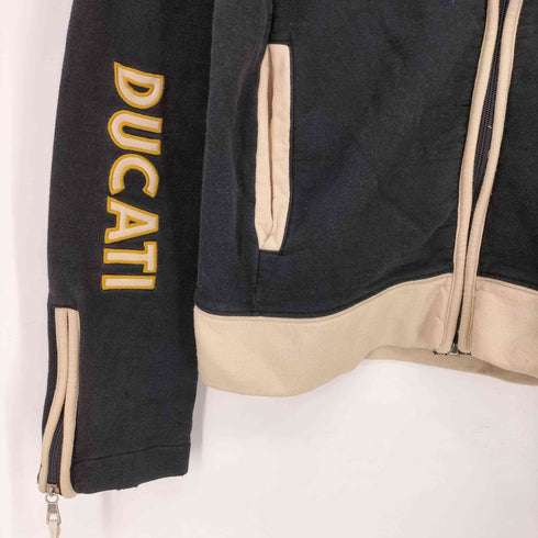 DUCATI スウェット地 シングルライダースジャケット レディース import:S