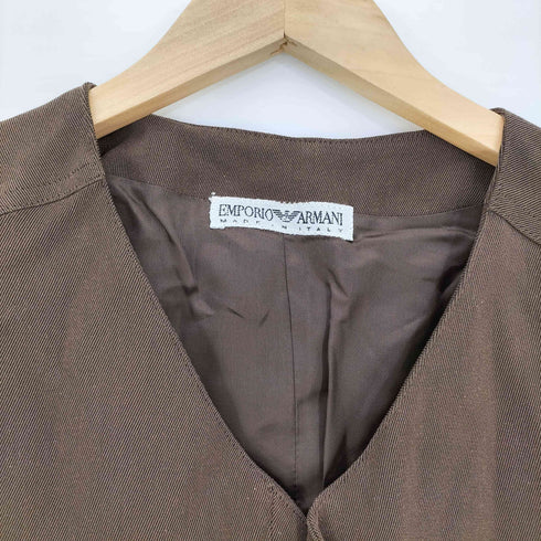 エンポリオアルマーニ EMPORIO ARMANI 80s~90s イタリア製 比翼ジップ Vネックベスト メンズ EUR:48