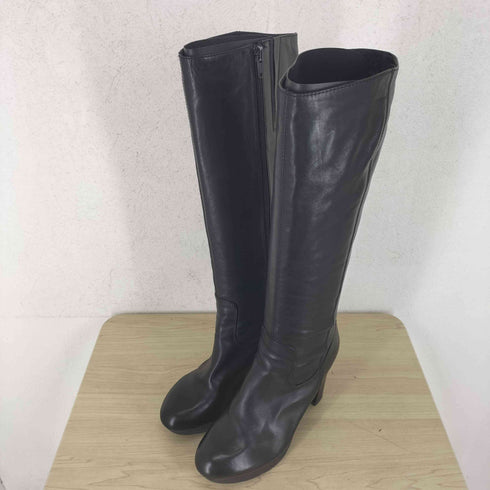 スタッカート STACCATO サイドジップ レザーロングブーツ レディース 22.5