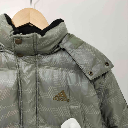 アディダス adidas 00s Y2K ハニカム 迷彩 ファー ダウンコート メンズ JPN:M