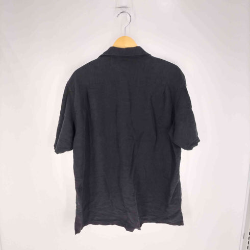 Tasso Elba シルク100% リーフ オープンカラーシャツ メンズ import:L