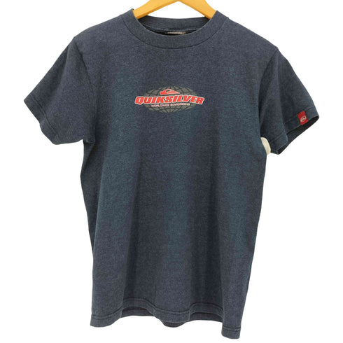 クイックシルバー Quiksilver 90-00s 両面ロゴプリント クルーネック 半袖 Tシャツ メンズ import:S