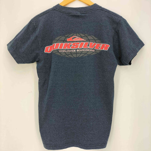 クイックシルバー Quiksilver 90-00s 両面ロゴプリント クルーネック 半袖 Tシャツ メンズ import:S