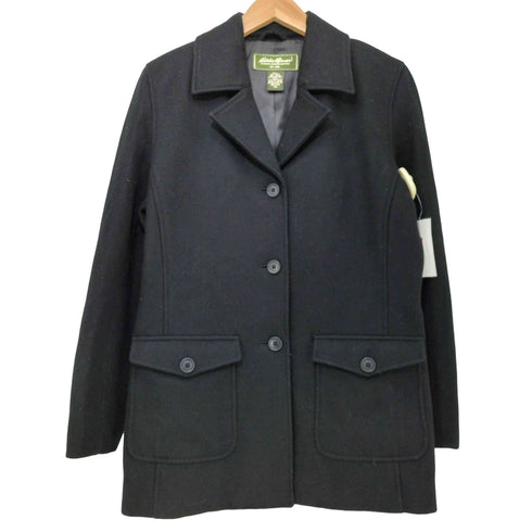 エディーバウアー Eddie Bauer ウールレーヨン チェスター ショートコート サブマリンコート レディース import:XS
