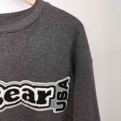 ベアーユーエスエー BEAR USA ワッペン クルーネック スウェット メンズ import:L