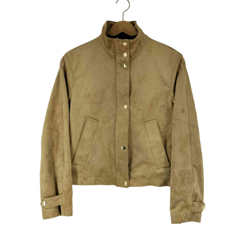 ザラ ZARA スエード ハイネック ジャケット レディース US XS