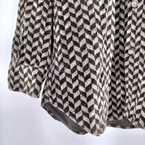 ジョルジオアルマーニ Giorgio Armani 90s 黒タグ イタリア製 幾何学模様 L/S レギュラーカラーシャツ メンズ EUR:46