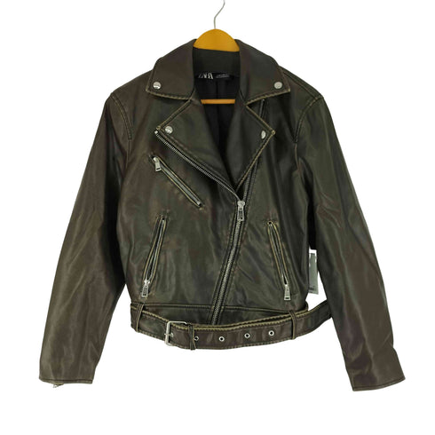 ザラ ZARA ダブル ライダースジャケット レディース US XS