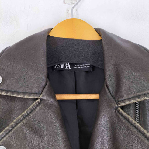 ザラ ZARA ダブル ライダースジャケット レディース US XS
