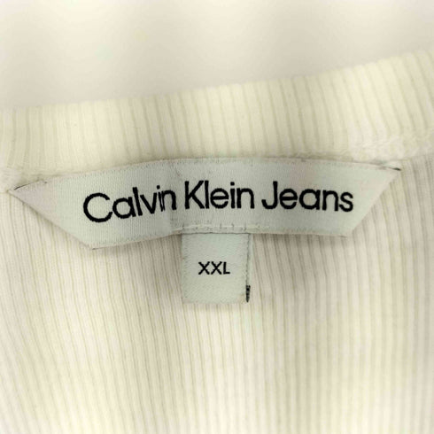 カルバンクラインジーンズ Calvin Klein Jeans フロントプリント リブタンクトップ レディース import:XXL