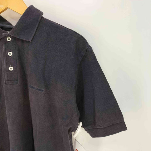 アルマーニコレツィオーニ ARMANI COLLEZIONI 80s~90s 白タグ イタリア製 ロゴ刺繍 S/S ポロシャツ メンズ import:M