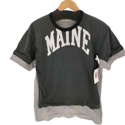コムデギャルソン COMME des GARCONS 13ss カレッジロゴドッキングTシャツ メンズ import:L