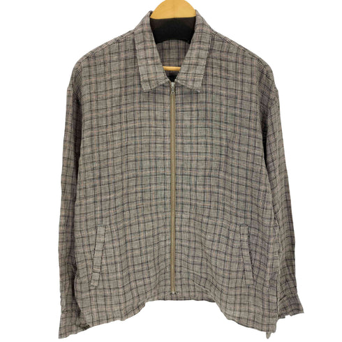 アデイインザライフユナイテッドアローズ A day in the life UNITED ARROWS リネンチェック ジップシャツ メンズ import:L