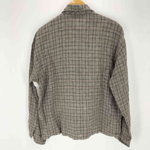 アデイインザライフユナイテッドアローズ A day in the life UNITED ARROWS リネンチェック ジップシャツ メンズ import:L