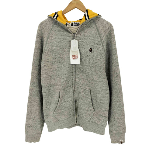 アベイシングエイプ A BATHING APE ロゴ刺繍 ダブルジップ パーカー メンズ import:S