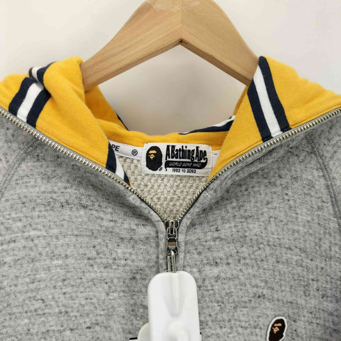 アベイシングエイプ A BATHING APE ロゴ刺繍 ダブルジップ パーカー メンズ import:S