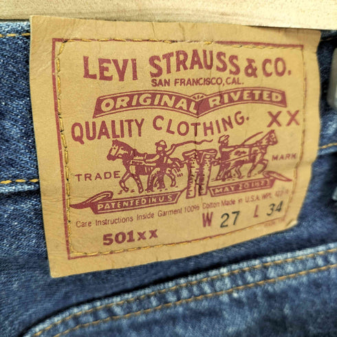 リーバイス Levis 90s 501XX USA製 ボタン裏542刻印 ハチナナ ボタンフライ デニムパンツ レディース W27 L34