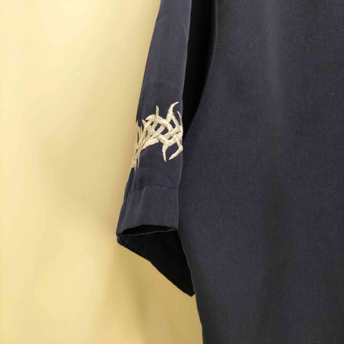 SAPPHIRE LOUNGE 90S 刺繍 オープンカラー S/S シャツ メンズ import:L