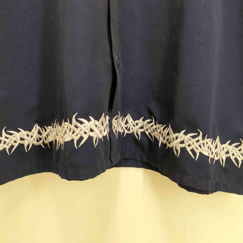 SAPPHIRE LOUNGE 90S 刺繍 オープンカラー S/S シャツ メンズ import:L