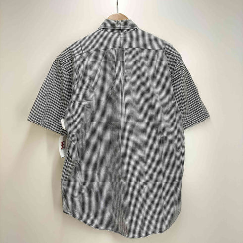 ラルフローレン RALPH LAUREN 00S YARMOUTH ロゴプリント チェック オックスフォード ショートスリーブ ボタンダウンシャツ メンズ import:M