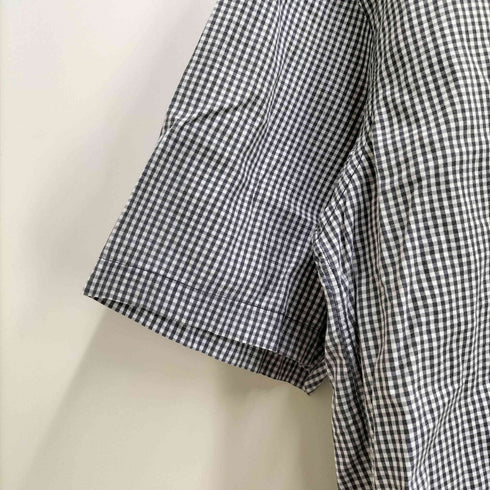 ラルフローレン RALPH LAUREN 00S YARMOUTH ロゴプリント チェック オックスフォード ショートスリーブ ボタンダウンシャツ メンズ import:M
