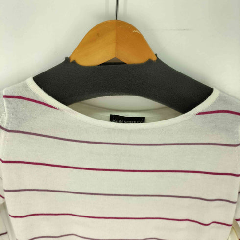 ジョンスメドレー JOHN SMEDLEY ボーダー コットンニット レディース import:S