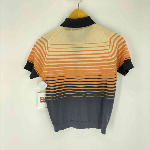 ジョンスメドレー JOHN SMEDLEY ボーダー コットンニットポロシャツ レディース