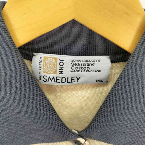ジョンスメドレー JOHN SMEDLEY ボーダー コットンニットポロシャツ レディース