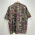 80-90S タイ シルク 総柄 S/S レギュラーカラー シャツ メンズ import:XL
