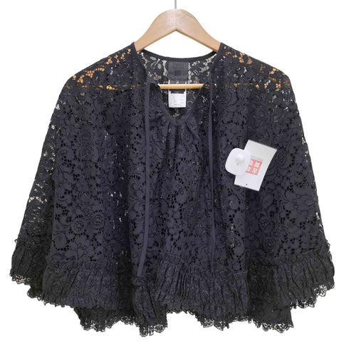 アナスイ ANNA SUI USA製 レーヨン混 フラワー レース ポンチョ Y2K レディース P