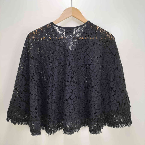 アナスイ ANNA SUI USA製 レーヨン混 フラワー レース ポンチョ Y2K レディース P