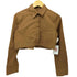 ザラ ZARA クロップド ポプリン L/S シャツ レディース import:S