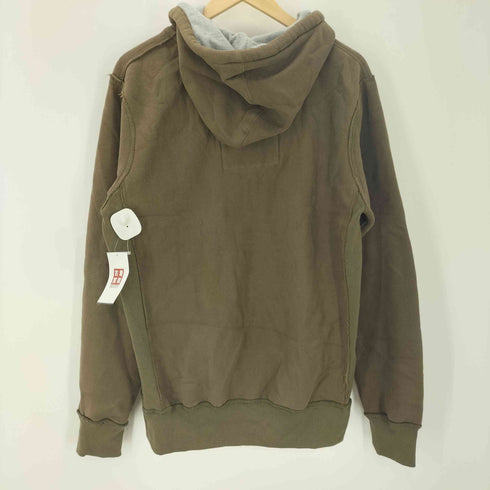 アバクロンビーアンドフィッチ Abercrombie & Fitch 00S ワッペン 刺繍 ダメージ ジップ フーディー パーカー メンズ import:L