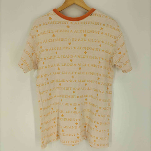 スカルジーンズ SKULL JEANS 日本製 総柄 S/S クルーネック Tシャツ Y2K メンズ 40