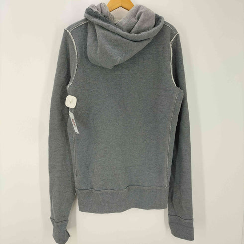 アバクロンビーアンドフィッチ Abercrombie & Fitch 00S ワッペン 刺繍 インサイドアウト ジップ フーディー パーカー Y2K メンズ import:L