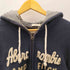 アバクロンビーアンドフィッチ Abercrombie & Fitch 00S ワッペン 刺繍 インサイドアウト ジップ フーディー パーカー Y2K メンズ import:L