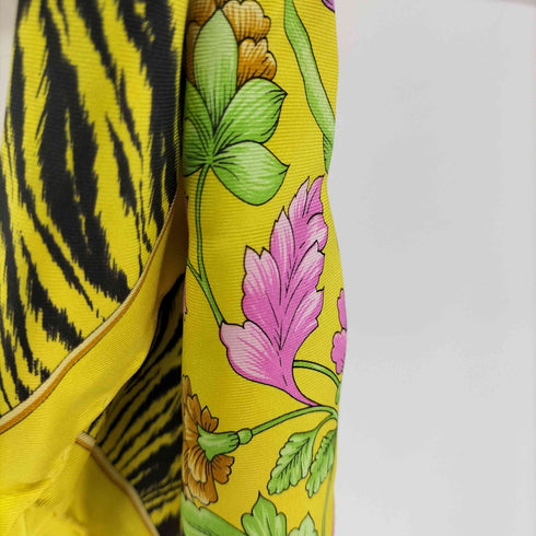 ヴェルサーチ VERSACE Atelier ヒョウ柄 花柄 スカーフ レディース