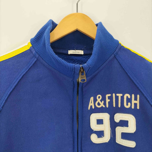 アバクロンビーアンドフィッチ Abercrombie & Fitch 00S ナンバリング 92 刺繍 アーム ライン フルジップ スウェット トレーナー Y2K メンズ import:L