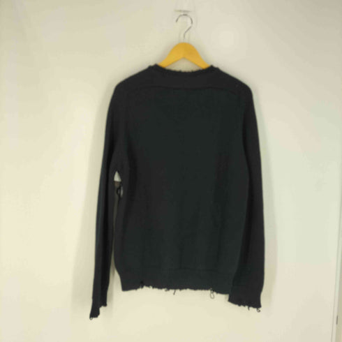 サンローランパリ SAINT LAURENT PARIS Destroy Crewneck Knit Sweater デストロイ加工クラッシュニット メンズ import:XL